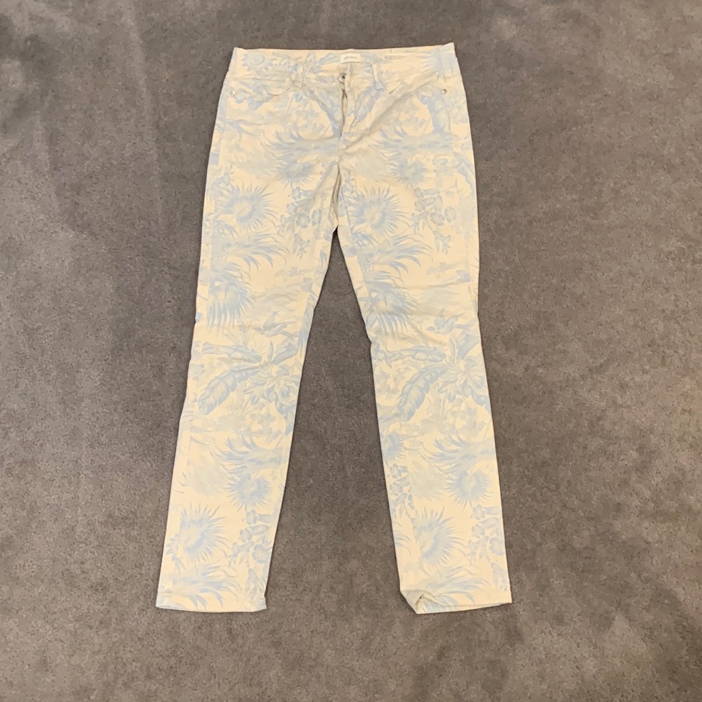 J Jill Floral Denim Pants